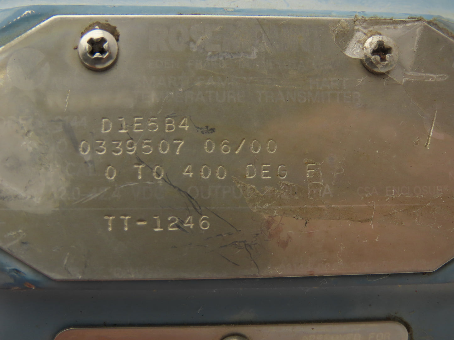 Rosemount 3144 D1E5B4 Temperature Transmitter 12-42.2VDC Haz Loc