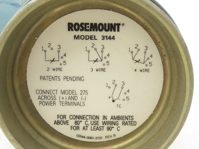 Rosemount 3144 D1E5B4 Temperature Transmitter 12-42.2VDC Haz Loc