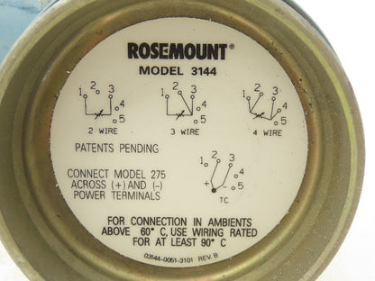 Rosemount 3144 D1E5B4 Temperature Transmitter 12-42.2VDC Haz Loc