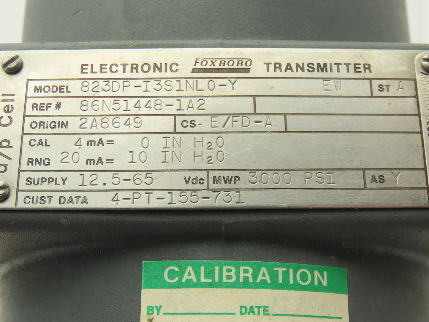 Foxboro 823DP-I3S1NL0-Y Electronic Pressure Transmitter 12.5-65VDC 3000PSI