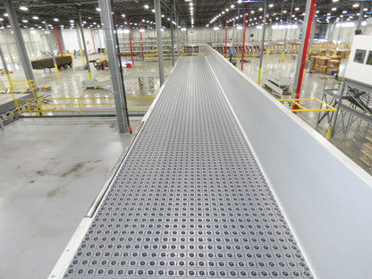 52"x 87' MatTop Roller Belt Conveyor 15Hp 3PH End Drive 10'H Variable Speed VFD