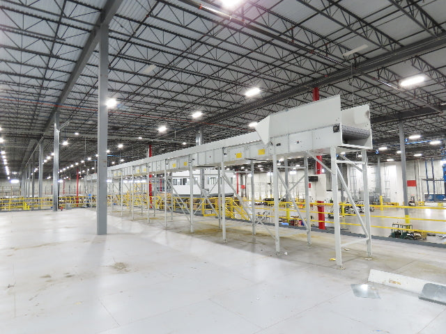 52"x 87' MatTop Roller Belt Conveyor 15Hp 3PH End Drive 10'H Variable Speed VFD