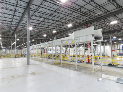 52"x 87' MatTop Roller Belt Conveyor 15Hp 3PH End Drive 10'H Variable Speed VFD