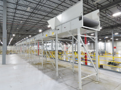 52"x 87' MatTop Roller Belt Conveyor 15Hp 3PH End Drive 10'H Variable Speed VFD