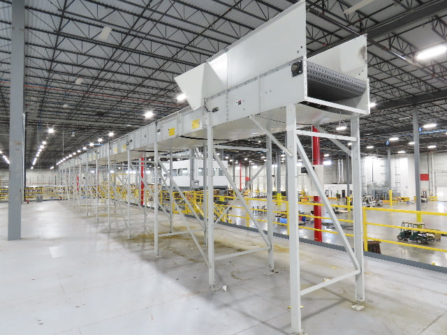 52"x 87' MatTop Roller Belt Conveyor 15Hp 3PH End Drive 10'H Variable Speed VFD