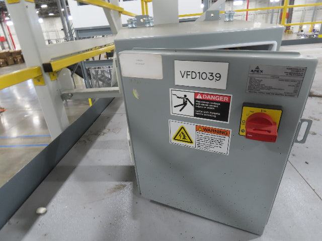 52"x 87' MatTop Roller Belt Conveyor 15Hp 3PH End Drive 10'H Variable Speed VFD