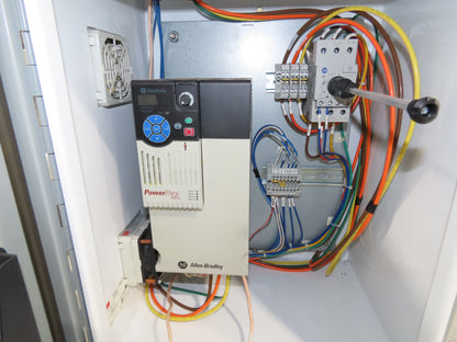 52"x 87' MatTop Roller Belt Conveyor 15Hp 3PH End Drive 10'H Variable Speed VFD