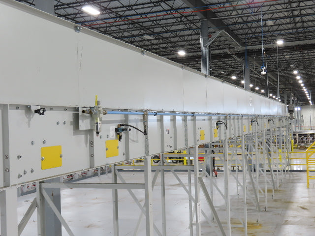 52"x 87' MatTop Roller Belt Conveyor 15Hp 3PH End Drive 10'H Variable Speed VFD