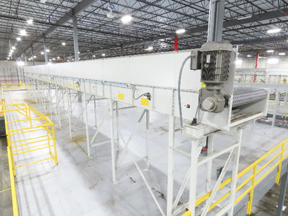 52"x 87' MatTop Roller Belt Conveyor 15Hp 3PH End Drive 10'H Variable Speed VFD