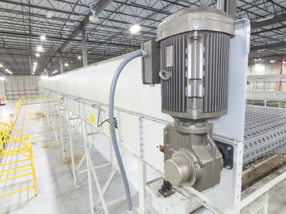 52"x 87' MatTop Roller Belt Conveyor 15Hp 3PH End Drive 10'H Variable Speed VFD