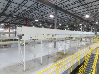 52"x 87' MatTop Roller Belt Conveyor 15Hp 3PH End Drive 10'H Variable Speed VFD