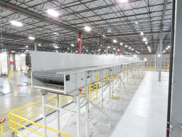 52"x 87' MatTop Roller Belt Conveyor 15Hp 3PH End Drive 10'H Variable Speed VFD