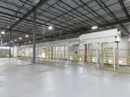 52"x 94' MatTop Roller Belt Conveyor 15Hp 3PH End Drive 10'H Variable Speed VFD