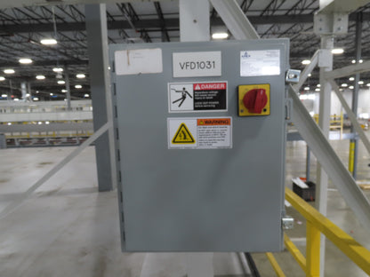 52"x 94' MatTop Roller Belt Conveyor 15Hp 3PH End Drive 10'H Variable Speed VFD