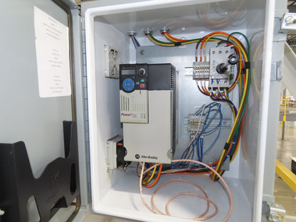 52"x 94' MatTop Roller Belt Conveyor 15Hp 3PH End Drive 10'H Variable Speed VFD