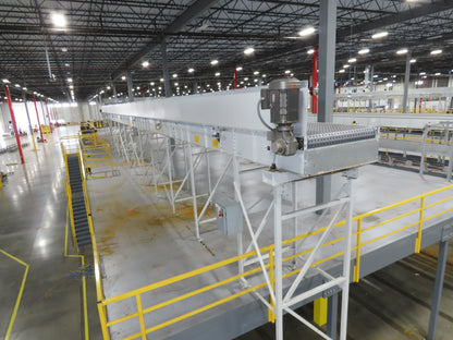 52"x 94' MatTop Roller Belt Conveyor 15Hp 3PH End Drive 10'H Variable Speed VFD