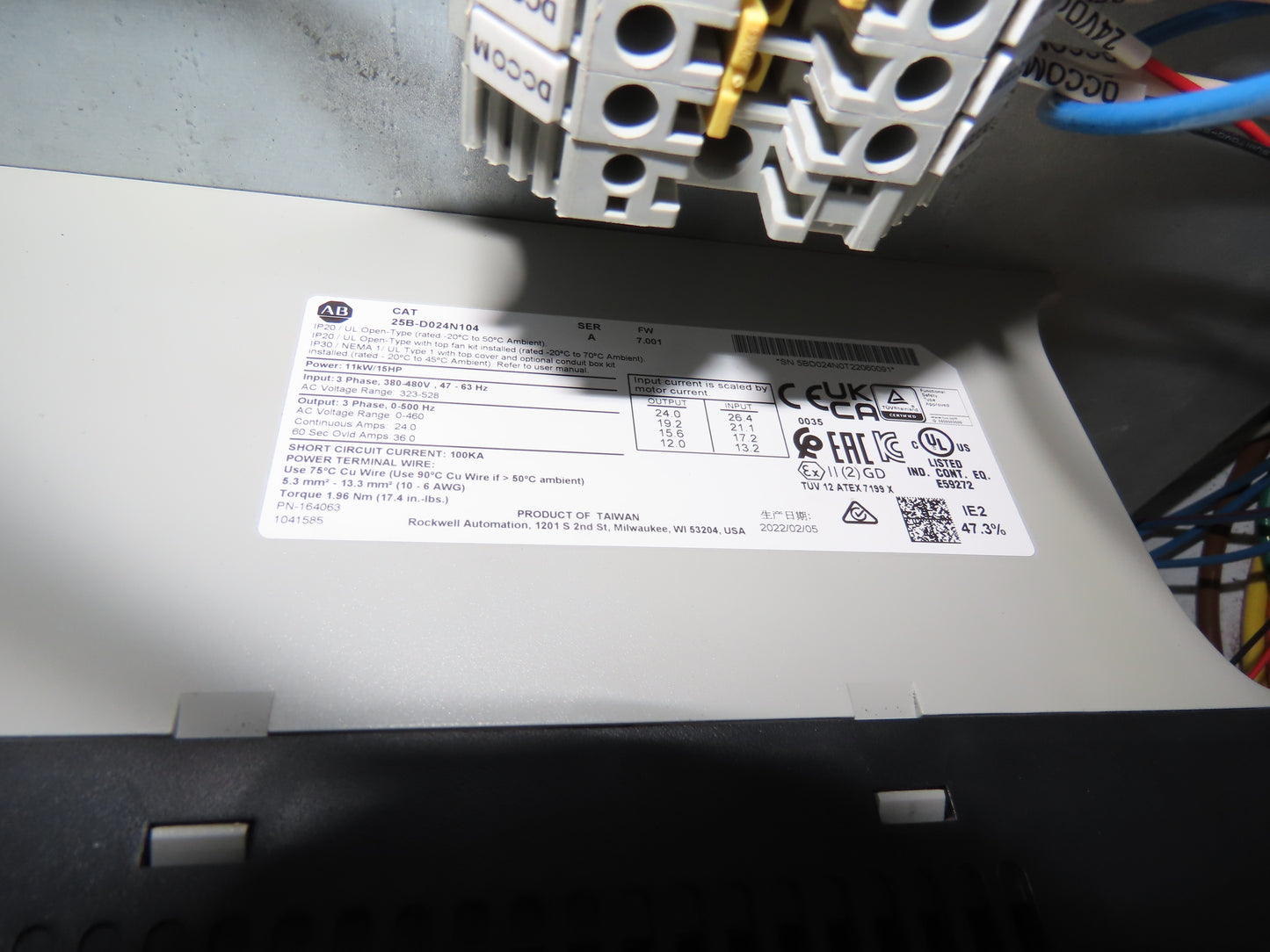 52"x 94' MatTop Roller Belt Conveyor 15Hp 3PH End Drive 10'H Variable Speed VFD