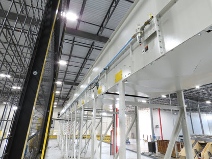 46"x 71' MatTop Roller Belt Conveyor 15Hp 3PH End Drive 10'H Variable Speed VFD