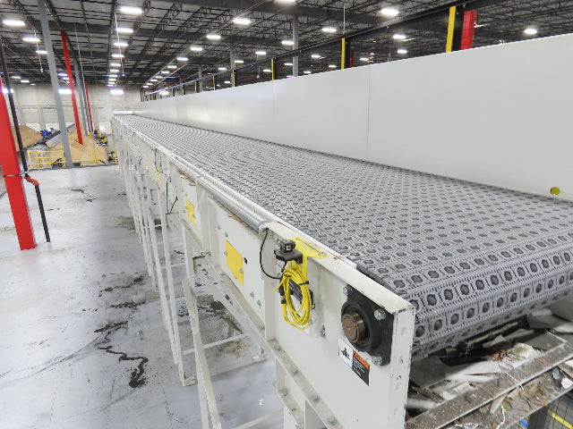 46"x 71' MatTop Roller Belt Conveyor 15Hp 3PH End Drive 10'H Variable Speed VFD