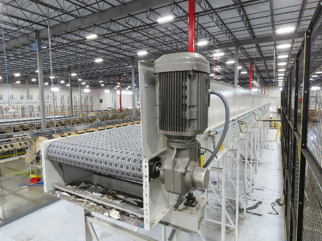 46"x 71' MatTop Roller Belt Conveyor 15Hp 3PH End Drive 10'H Variable Speed VFD