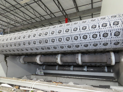 46"x 71' MatTop Roller Belt Conveyor 15Hp 3PH End Drive 10'H Variable Speed VFD