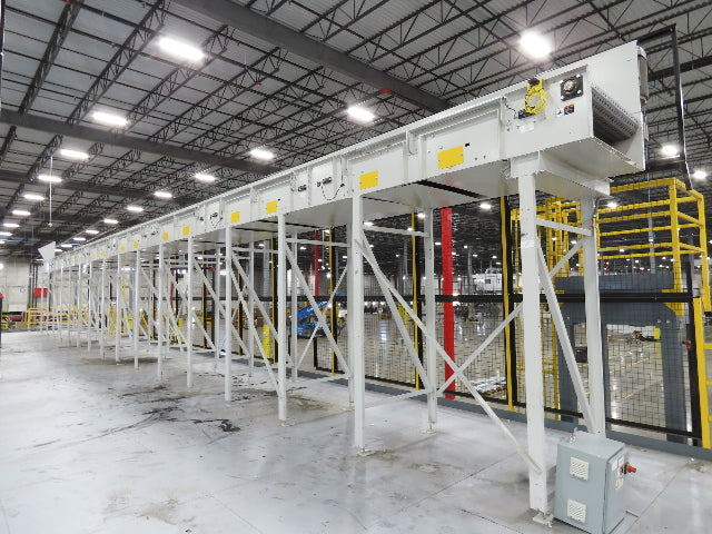 46"x 71' MatTop Roller Belt Conveyor 15Hp 3PH End Drive 10'H Variable Speed VFD