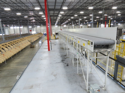 46"x 71' MatTop Roller Belt Conveyor 15Hp 3PH End Drive 10'H Variable Speed VFD