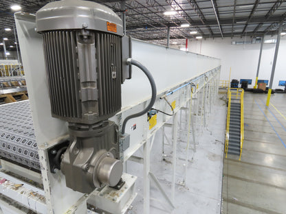 46"x 71' MatTop Roller Belt Conveyor 15Hp 3PH End Drive 10'H Variable Speed VFD