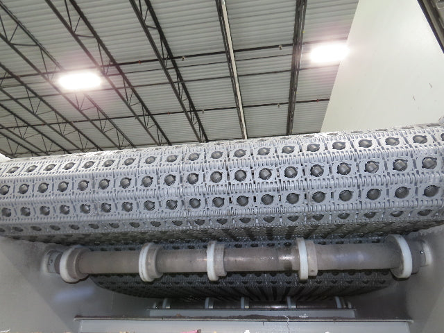 46"x 71' MatTop Roller Belt Conveyor 15Hp 3PH End Drive 10'H Variable Speed VFD