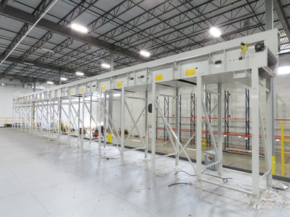 46"x 71' MatTop Roller Belt Conveyor 15Hp 3PH End Drive 10'H Variable Speed VFD