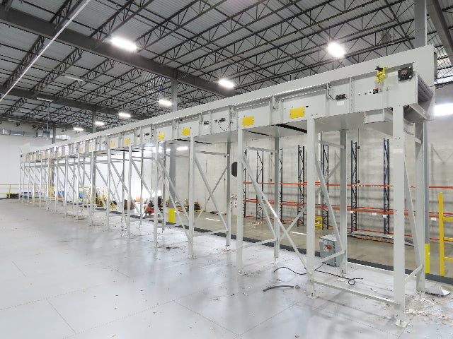 46"x 71' MatTop Roller Belt Conveyor 15Hp 3PH End Drive 10'H Variable Speed VFD