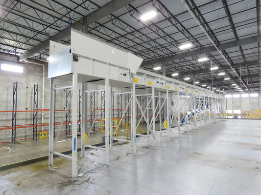 46"x 71' MatTop Roller Belt Conveyor 15Hp 3PH End Drive 10'H Variable Speed VFD