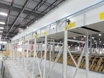 46"x 71' MatTop Roller Belt Conveyor 15Hp 3PH End Drive 10'H Variable Speed VFD