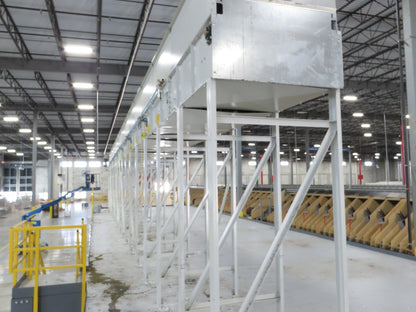 46"x 71' MatTop Roller Belt Conveyor 15Hp 3PH End Drive 10'H Variable Speed VFD