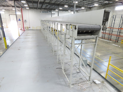 46"x 71' MatTop Roller Belt Conveyor 15Hp 3PH End Drive 10'H Variable Speed VFD