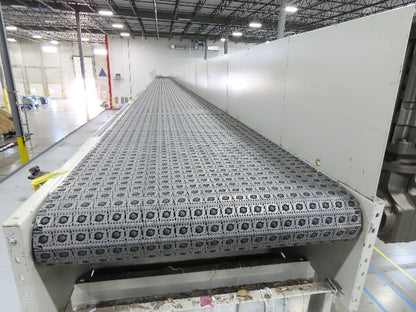 46"x 71' MatTop Roller Belt Conveyor 15Hp 3PH End Drive 10'H Variable Speed VFD