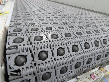 46"x 71' MatTop Roller Belt Conveyor 15Hp 3PH End Drive 10'H Variable Speed VFD