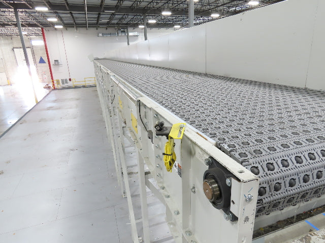 46"x 71' MatTop Roller Belt Conveyor 15Hp 3PH End Drive 10'H Variable Speed VFD