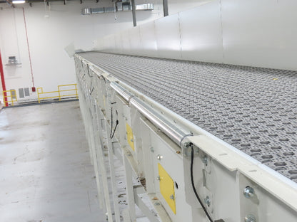 46"x 71' MatTop Roller Belt Conveyor 15Hp 3PH End Drive 10'H Variable Speed VFD