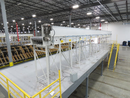 46"x 71' MatTop Roller Belt Conveyor 15Hp 3PH End Drive 10'H Variable Speed VFD