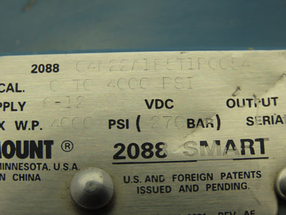 Rosemount 2088G4N22A1E5T1P0054 Electronic Pressure Transmitter 1-5VDC 4000psi