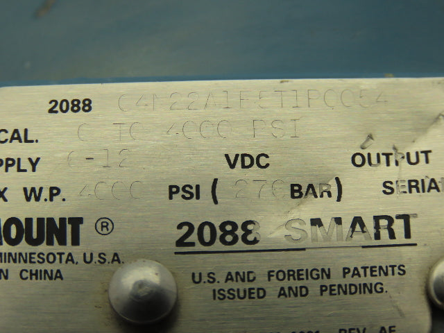 Rosemount 2088G4N22A1E5T1P0054 Electronic Pressure Transmitter 1-5VDC 4000psi