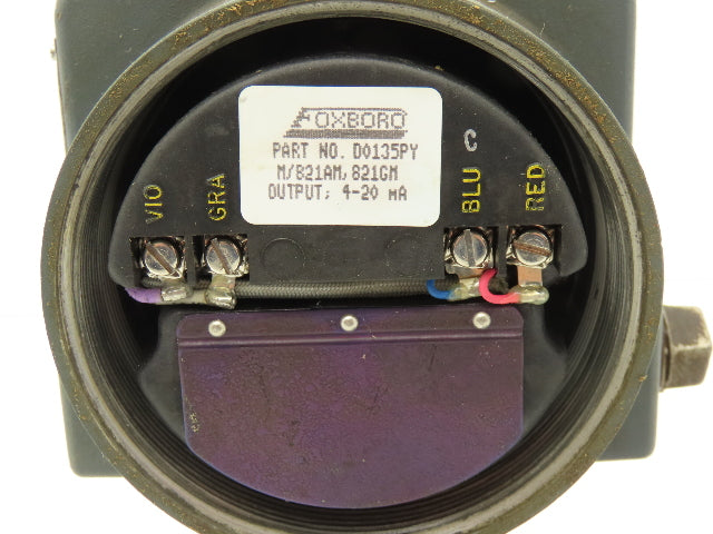 Foxboro 821GM-IS1NM2 Pressure Transmitter 1/2"NPT 12.5-65vdc 0-30PSI