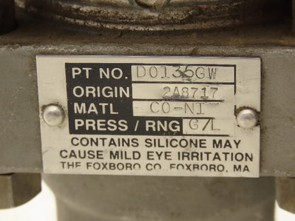 Foxboro 821GM-IS1NL2 Pressure Transmitter 1/2"NPT 12.5-65vdc 50PSI