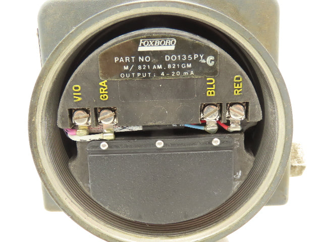 Foxboro 821GM-IS1NL2 Pressure Transmitter 1/2"NPT 12.5-65vdc 50PSI