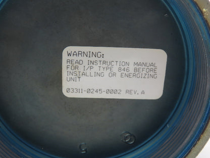 Fisher Rosemount 846 Current to Pressure Transducer 3-15PSI XP Haz Loc