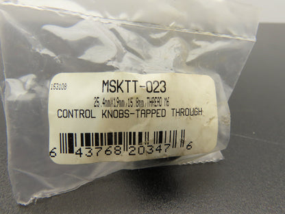 MSKTT-023 Knurled Knob 25.4mm x 19mm, 15.8mm M6 Thread Lot of 50