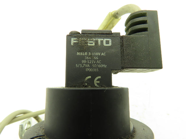 Festo HEE-D-MIDI-110 Pneumatic Air Shut Off Solenoid Valve 120V 1/2" NPT