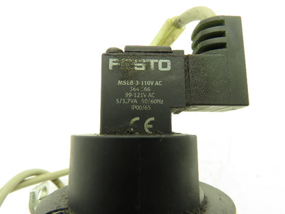 Festo HEE-D-MIDI-110 Pneumatic Air Shut Off Solenoid Valve 120V 1/2" NPT