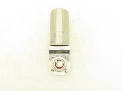 AJC10B-7-4-15-20 2-Way Sanitary Butterfly Valve 1.5" Pneumatic Air Actuated 304L